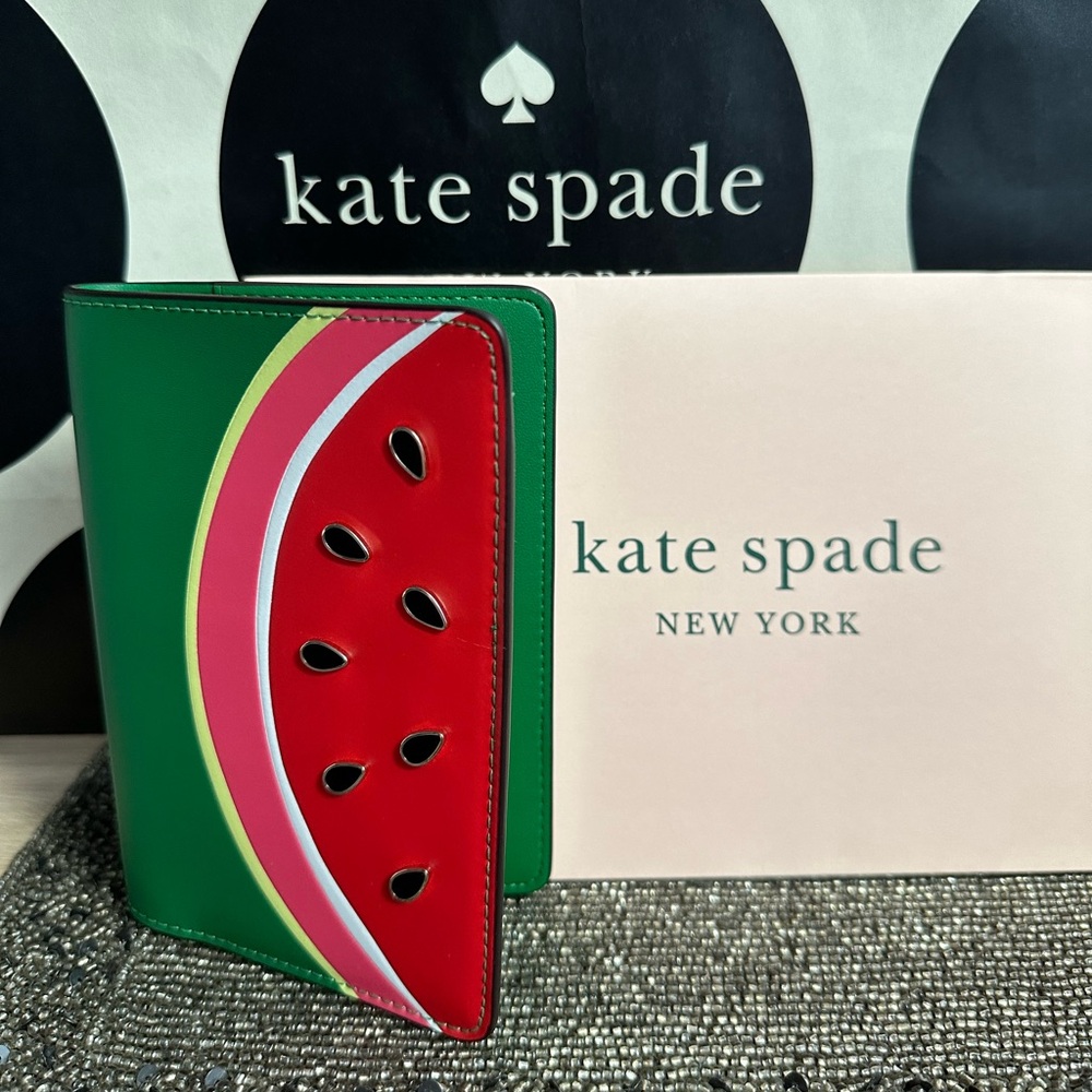 NWT kate spade “What A Melon” limited edition watermelon passport holder in box